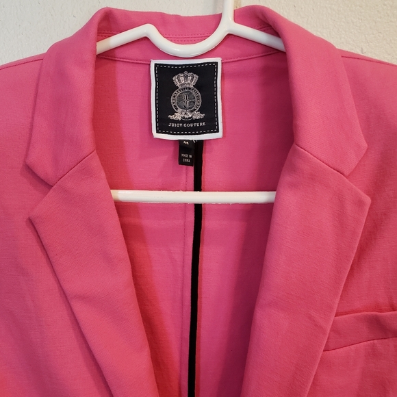Juicy Couture pink blazer suit jacket women's size medium M - Picture 3 of 4